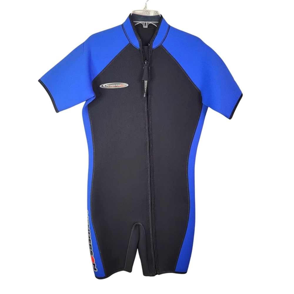 Henderson Dive Wear Suit Full Zip Shorty Wet Suit  3mm  Black & Blue Men's XL